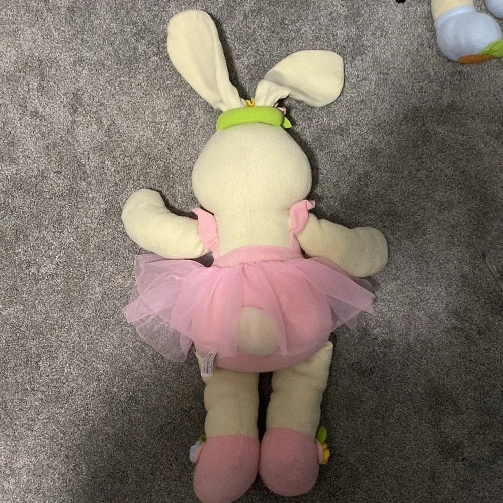 Vintage Zany Brainy Bunny Rabbit Stuffed Toys Stuffies Plush Easter Boy & Girl